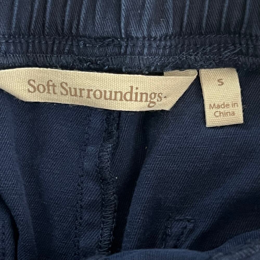 Soft Surroundings “Mira Vista Eyelet Crop Pants” in Patriot Blue Size Small NWT - Picture 13 of 15